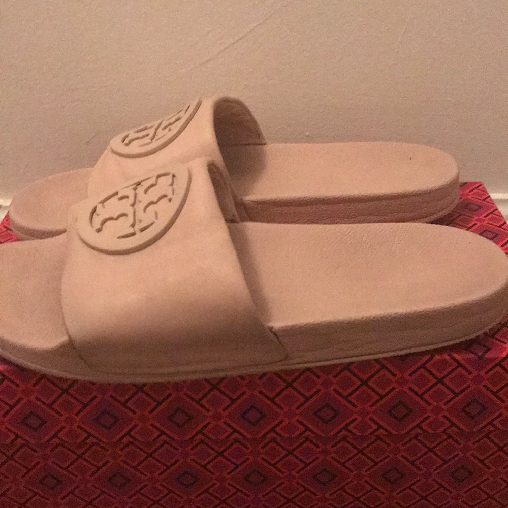 Tory Burch Lina Leather Pool Slide